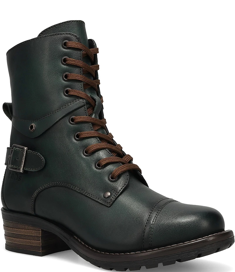 Taos Footwear Crave Leather Lug Sole Combat Booties