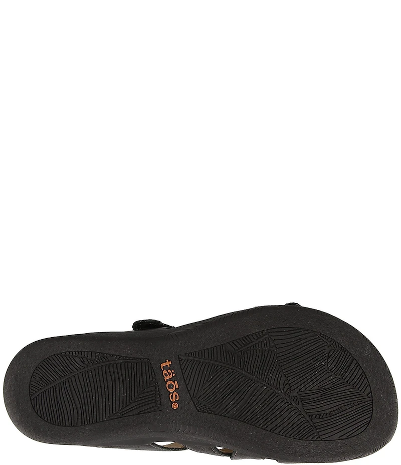 Taos Footwear Double U Leather Slide Sandals