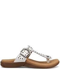 Taos Footwear Flash Studded Leather Thong Sandals