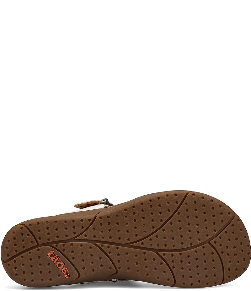 Taos Footwear Flash Studded Leather Thong Sandals