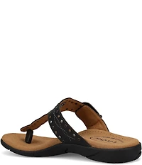 Taos Footwear Flash Studded Leather Thong Sandals