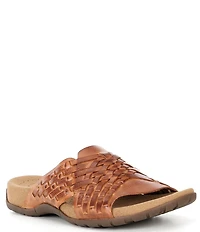 Taos Footwear Guru Woven Leather Slide Sandals