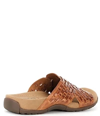 Taos Footwear Guru Woven Leather Slide Sandals