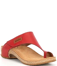 Taos Footwear Leather Toe Loop Sandals