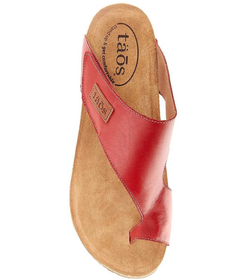 Taos Footwear Leather Toe Loop Sandals
