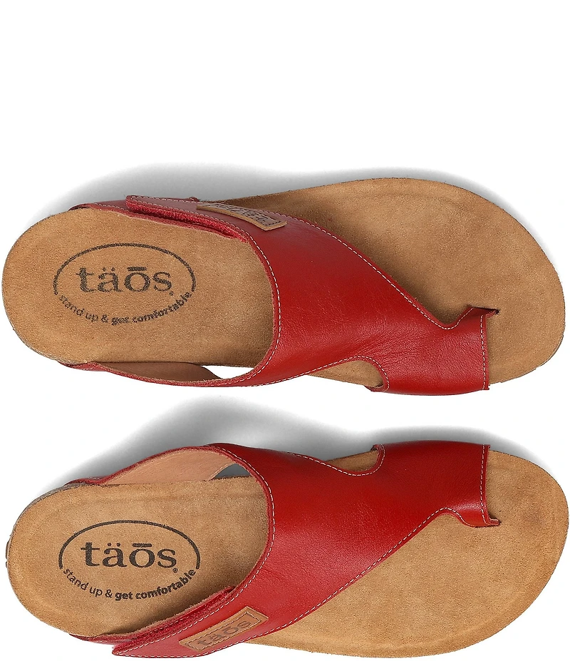Taos Footwear Leather Toe Loop Sandals