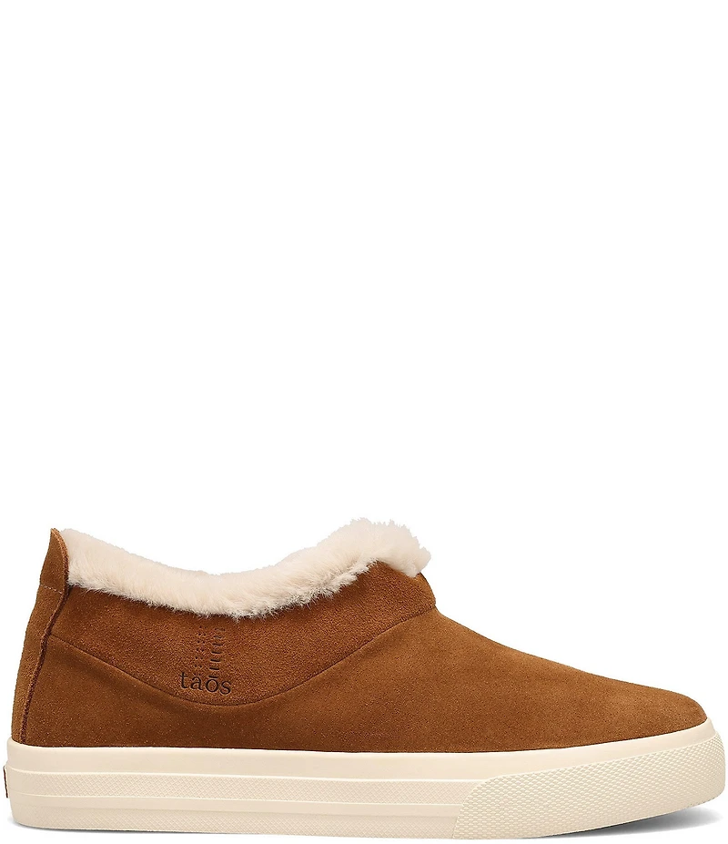 Taos Footwear Mini Chic Suede Faux Fur Lined Sneaker Ankle Booties