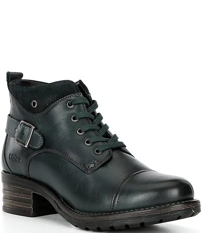 Taos Footwear Mini Crave Leather Buckle Strap Hardware Ankle Booties