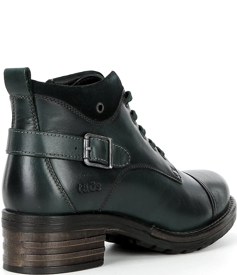 Taos Footwear Mini Crave Leather Buckle Strap Hardware Ankle Booties