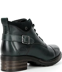 Taos Footwear Mini Crave Leather Buckle Strap Hardware Ankle Booties