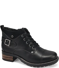 Taos Footwear Mini Crave Leather Buckle Strap Hardware Ankle Booties