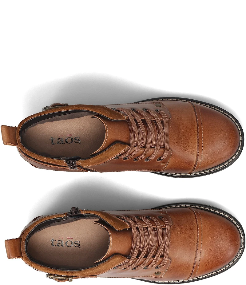 Taos Footwear Mini Crave Leather Buckle Strap Hardware Ankle Booties