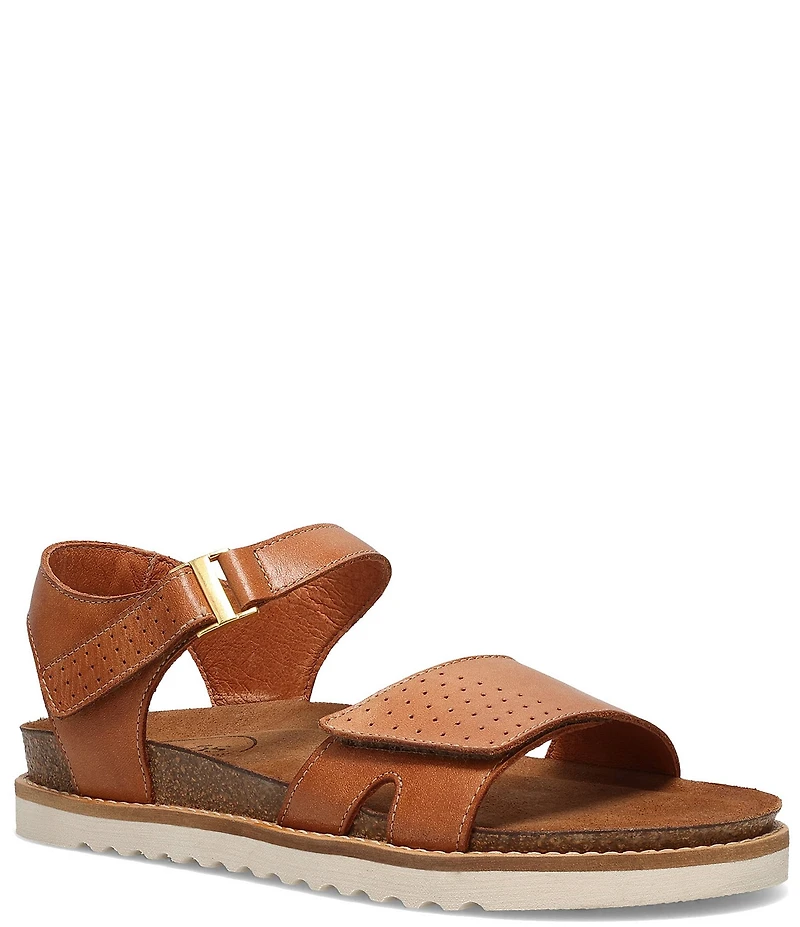 Taos Footwear Modern Perforated Leather Platform Sandals