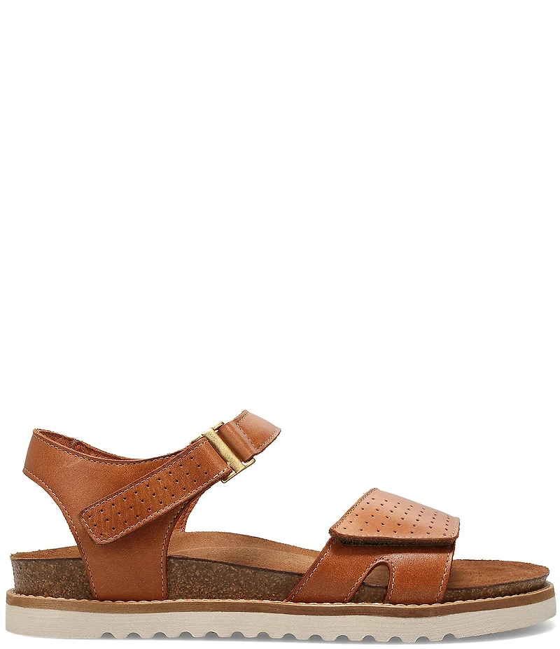 Taos Footwear Modern Perforated Leather Platform Sandals