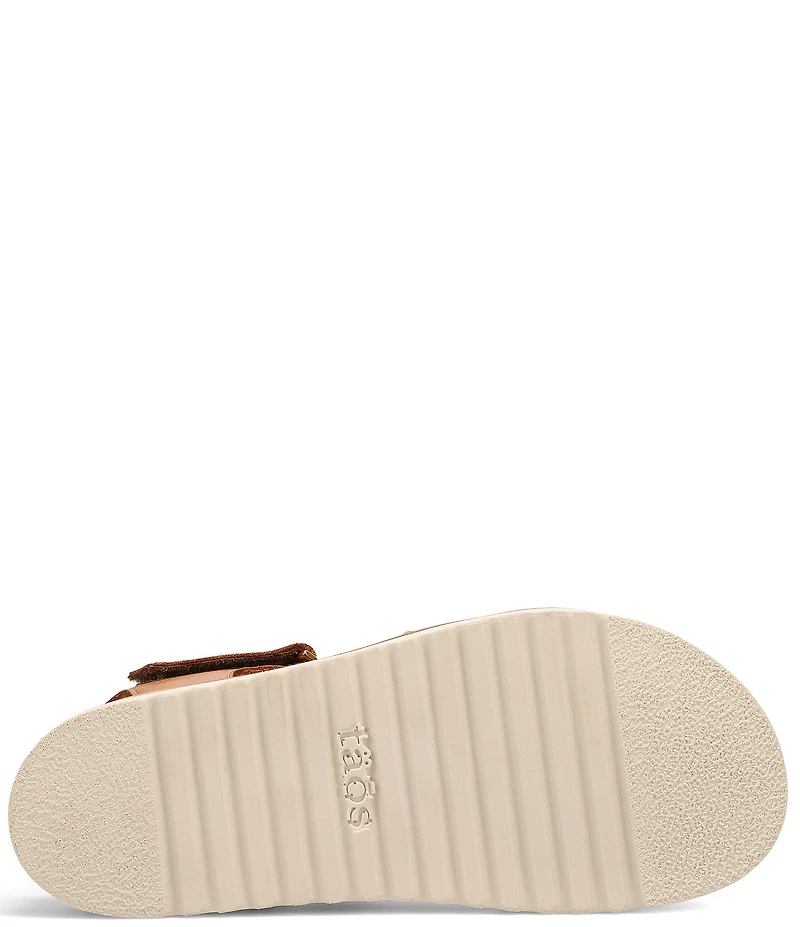 Taos Footwear Modern Perforated Leather Platform Sandals