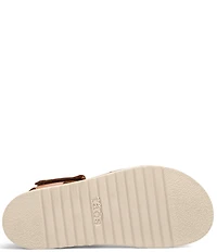 Taos Footwear Modern Perforated Leather Platform Sandals