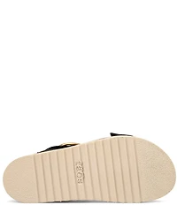 Taos Footwear On The Double Leather Big Buckle Hardware Hook-and-Loop Banded Sandals