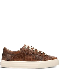 Taos Footwear Plim Soul Lux Croco Embossed Leather Platform Sneakers
