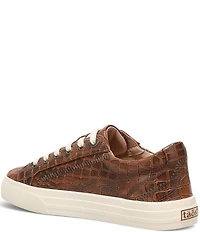 Taos Footwear Plim Soul Lux Croco Embossed Leather Platform Sneakers