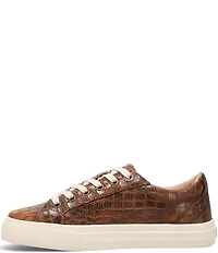 Taos Footwear Plim Soul Lux Croco Embossed Leather Platform Sneakers