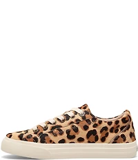Taos Footwear Plim Soul Lux Leopard Print Calf Hair Platform Sneakers