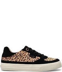 Taos Footwear Pop Soul Cheetah Print Calf Hair and Suede Platform Sneakers