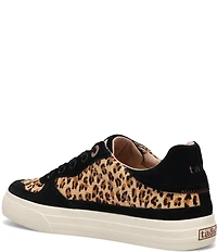 Taos Footwear Pop Soul Cheetah Print Calf Hair and Suede Platform Sneakers