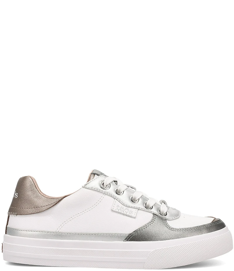 Taos Footwear Pop Soul Metallic Leather Platform Sneakers