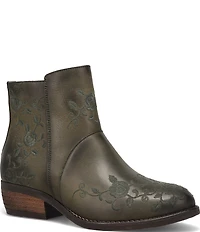 Taos Footwear Privilege Embroidered Floral Leather Booties