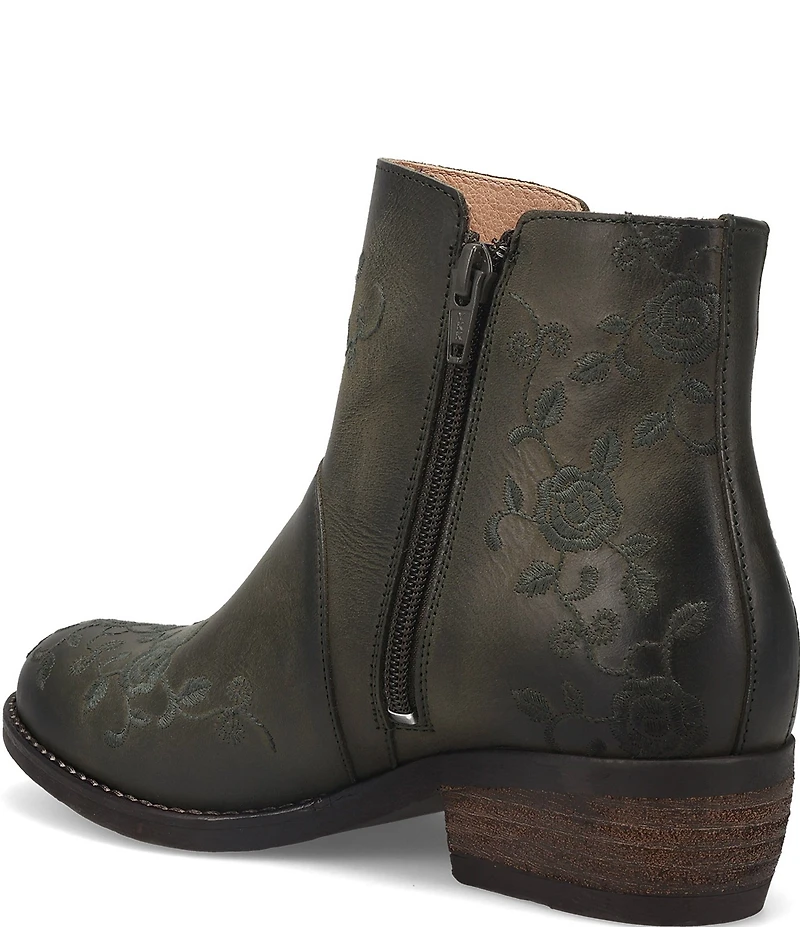 Taos Footwear Privilege Embroidered Floral Leather Booties