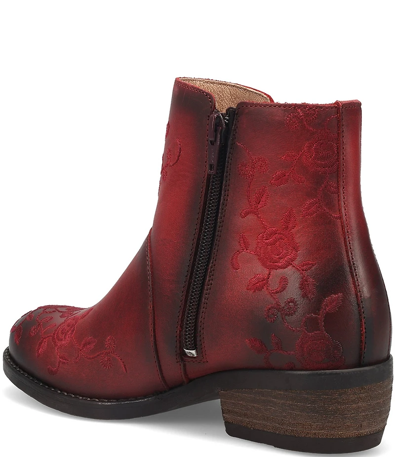 Taos Footwear Privilege Embroidered Floral Leather Booties