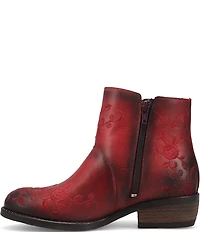 Taos Footwear Privilege Embroidered Floral Leather Booties