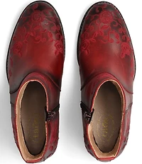 Taos Footwear Privilege Embroidered Floral Leather Booties