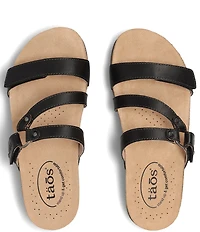 Taos Footwear Ringslide Leather Slide Sandals