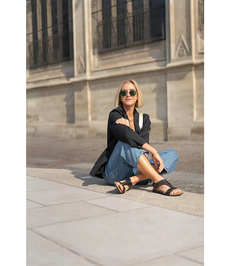 Taos Footwear Showstopper Studded Leather Sandals