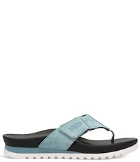 Taos Footwear Super Sonic Nubuck Suede Wedge Flip Flops