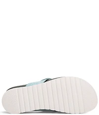 Taos Footwear Super Sonic Nubuck Suede Wedge Flip Flops