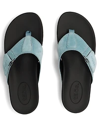 Taos Footwear Super Sonic Nubuck Suede Wedge Flip Flops