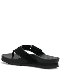 Taos Footwear Super Sonic Nubuck Suede Wedge Flip Flops