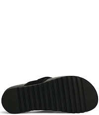 Taos Footwear Super Sonic Nubuck Suede Wedge Flip Flops