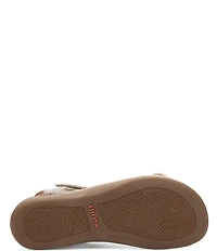 Taos Footwear The Show Snake Print Leather T-Strap Sandals