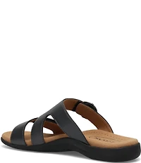 Taos Footwear Westside Metallic Leather Slide Sandals