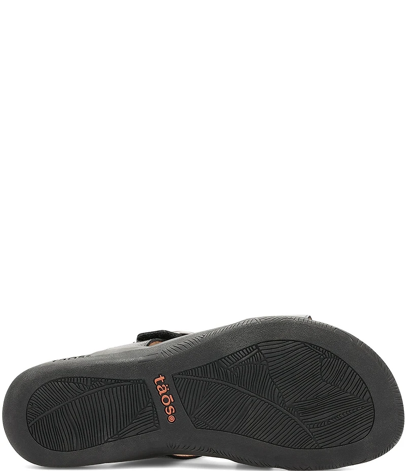 Taos Footwear Westside Metallic Leather Slide Sandals