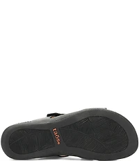 Taos Footwear Westside Metallic Leather Slide Sandals