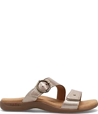 Taos Footwear Westside Metallic Leather Slide Sandals