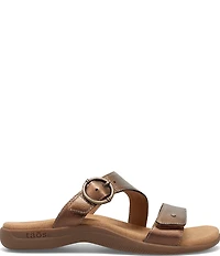 Taos Footwear Westside Metallic Leather Slide Sandals