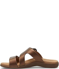 Taos Footwear Westside Metallic Leather Slide Sandals