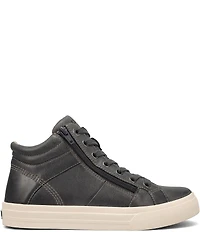 Taos Footwear Winner High Top Leather Side Zip Sneakers
