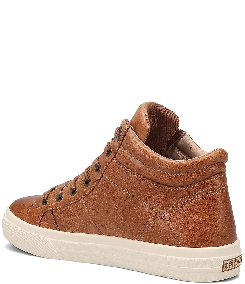 Taos Footwear Winner High Top Leather Side Zip Sneakers