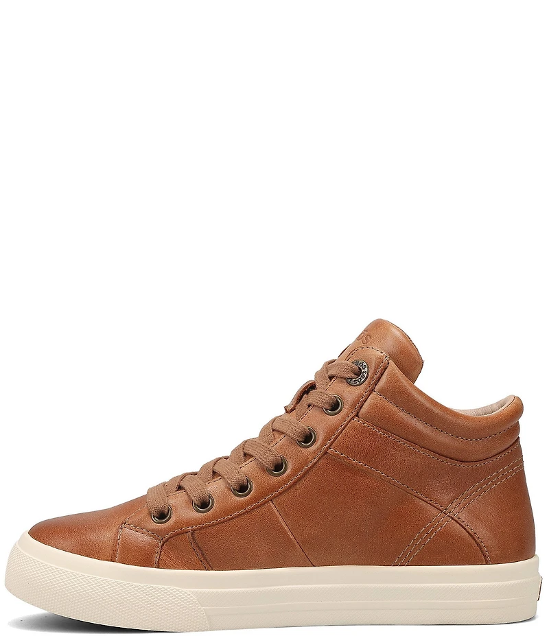 Taos Footwear Winner High Top Leather Side Zip Sneakers